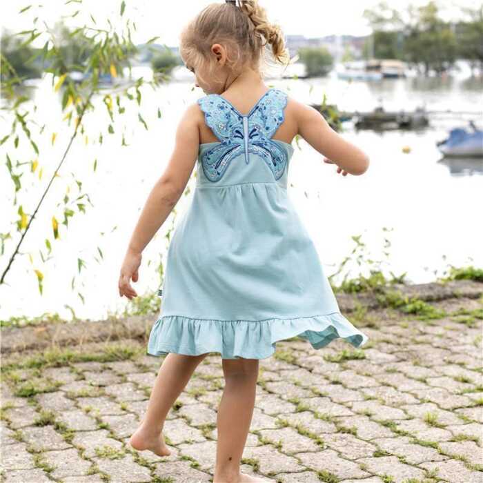 Enfant Terrible Kleid mit Schmetterlingsapplikation Baumwolle kbA GOTS