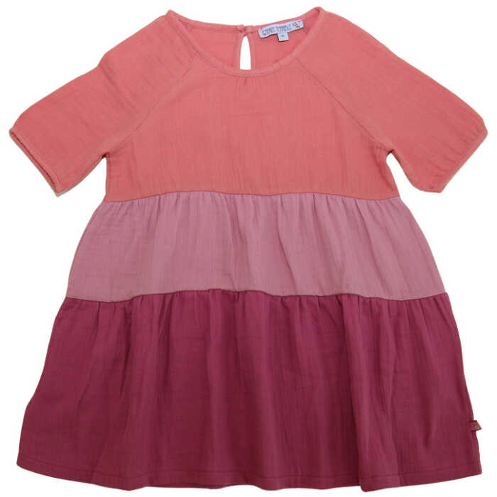 Enfant Terrible Musselin Kleid Colourblocking mallow-apricot