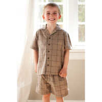 Müsli Kinder Hemd Check s/s shirt Cashew