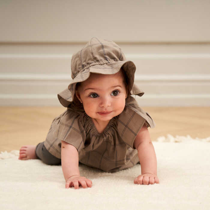 Müsli Babykleid Check dress Cashew