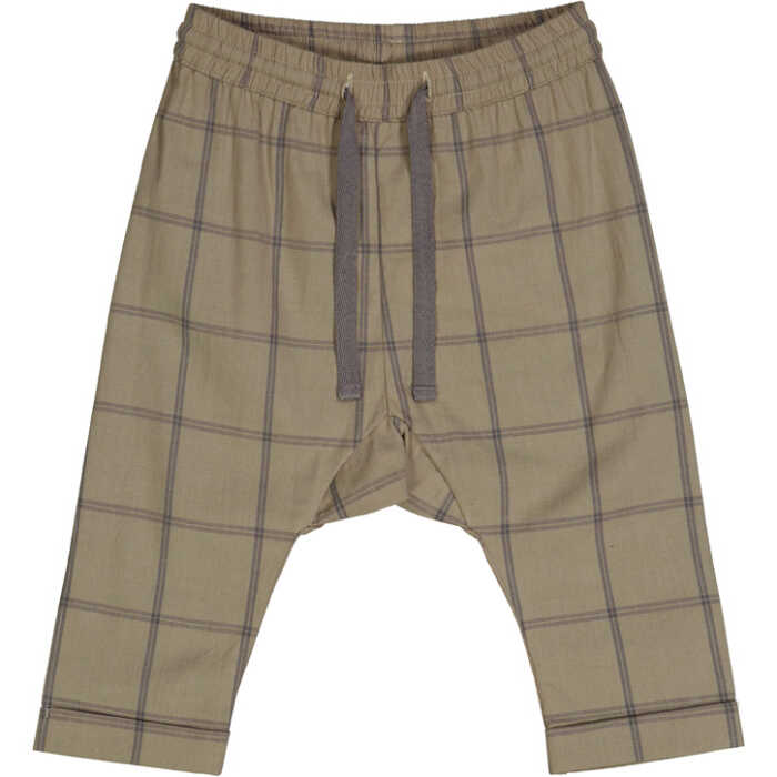 Müsli Babyhose Check pants baby Cashew