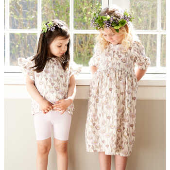 Müsli Kinder T-Shirt Crocus Balsam cream/Orchid/Corn