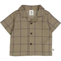 Müsli Babyhemd Check s/s shirt baby Cashew