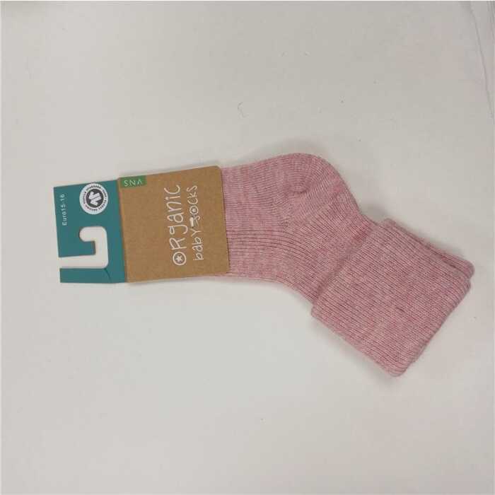 bls Feine Baby Umschlag Socke 19/20 rose aus Bio Baumwolle/Kaschmir GOTS