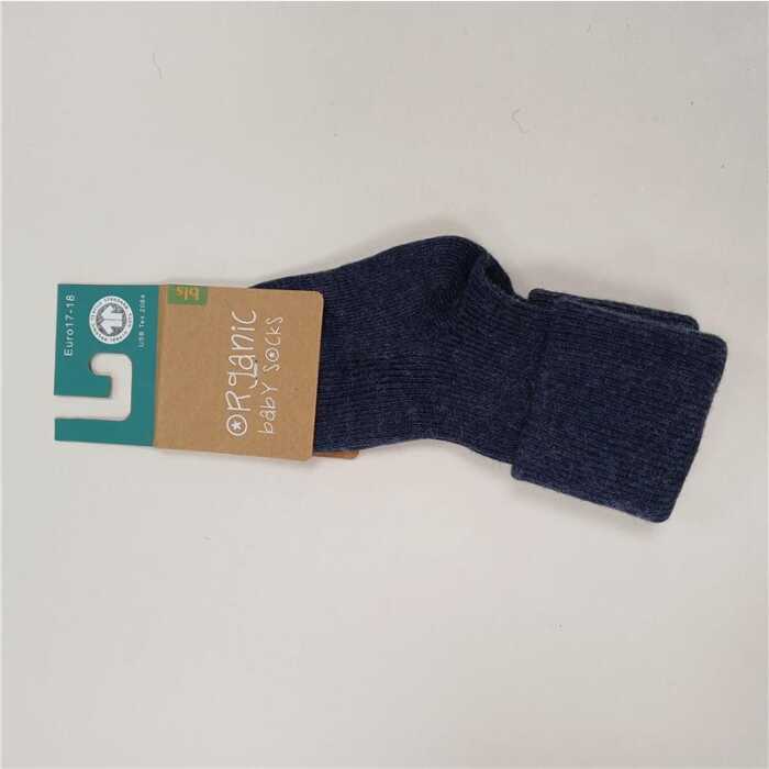 bls Feine Baby Umschlag Socke 15/16 marine aus Bio Baumwolle/Kaschmir GOTS