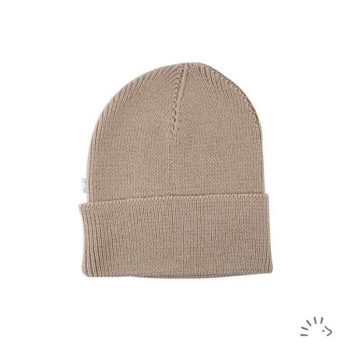Iobio Kinder Wintermütze 55/57 beige Wollstrick kbT