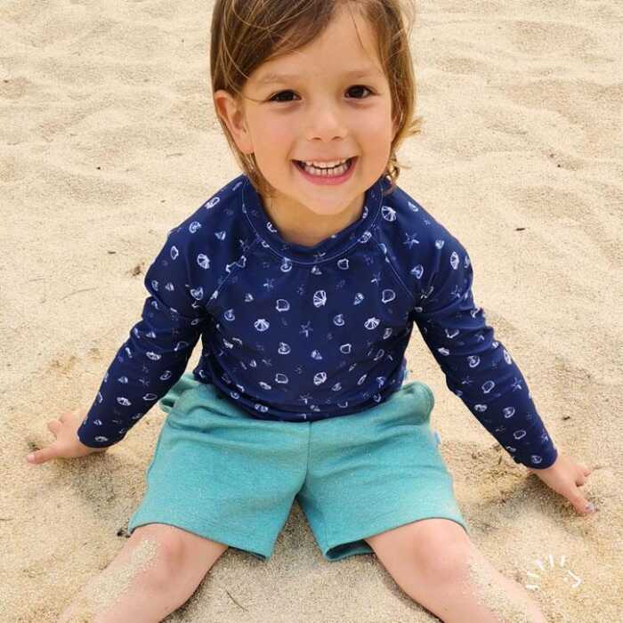 Iobio Kinder UV Bade Langarmshirt  Polyamid-Elasthan