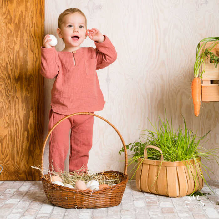 Iobio Baby Hose mit Umschlag Musseline GOTS