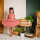 Iobio Kinder Kurzarm Kleid Lena topaz green Musselin GOTS