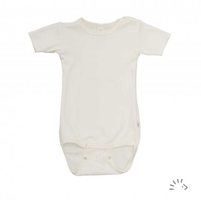 Iobio Baby Body kurzarm 86/92 ecru Wolle kbT/Seide GOTS
