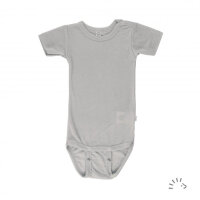 Iobio Baby Body kurzarm 86/92 hellgrau Wolle kbT/Seide GOTS
