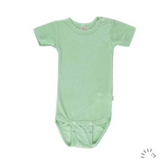Iobio Baby Body kurzarm 86/92 mint Wolle kbT/Seide GOTS
