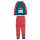 Frugi Navigator Long John PJs, True Red Stripe/Camper