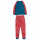 Frugi Navigator Long John PJs, True Red Stripe/Camper
