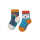 Frugi Grippy Socks 2 Pack, India Ink/Rainbow