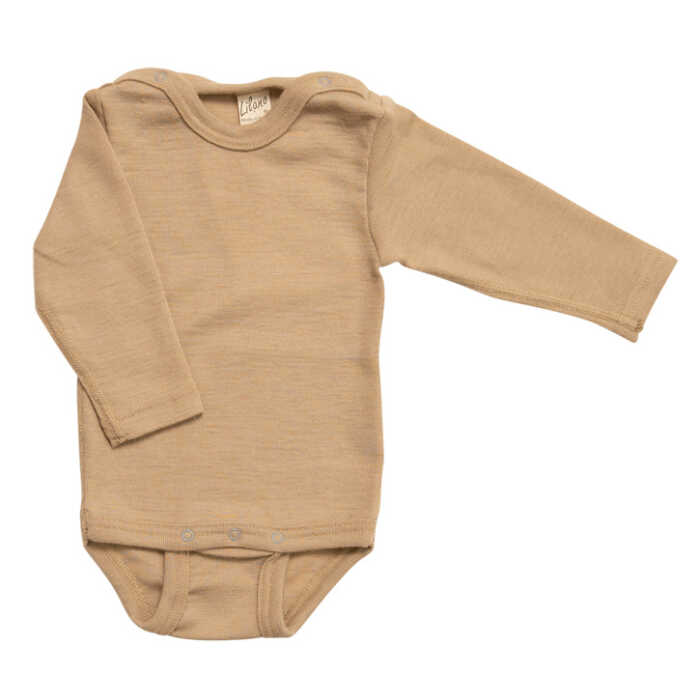 Lilano Baby Body sand 80 aus Wolle kbT/ Seide
