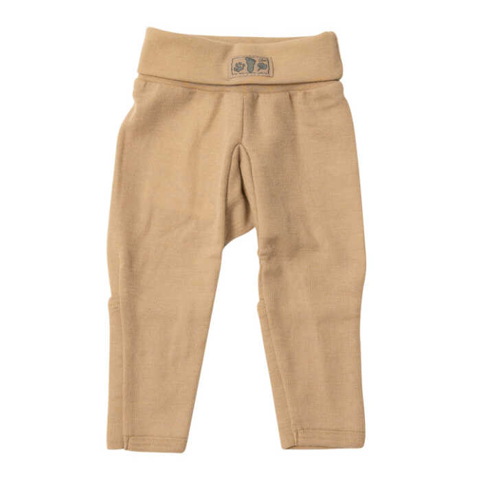 Lilano Baby Nabelbundhose mit Beinumschlag 56 sand Wolle kbT/Seide