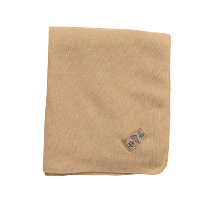 Lilano Baby Decke sand Schurwolle kbT/Seide Jersey 80x90cm