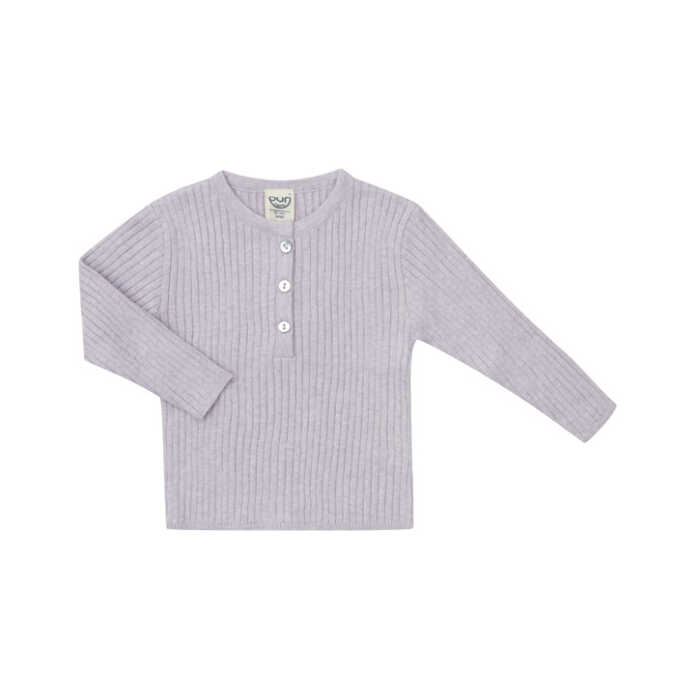 Puri Kinder Pullover Henley aus Biobaumwolle  mit Leinen GOTS