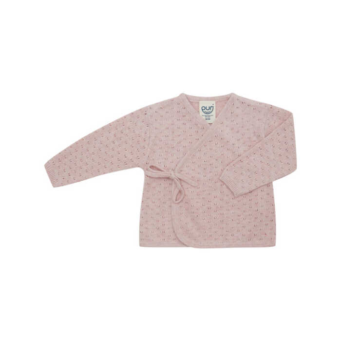 Puri Baby Kimono Ajour Wickelpullover Baumwolle kbT/Seide GOTS