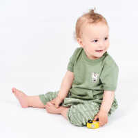Sense Organics TAMO Baby Shirt Olive + Zebra Jersey