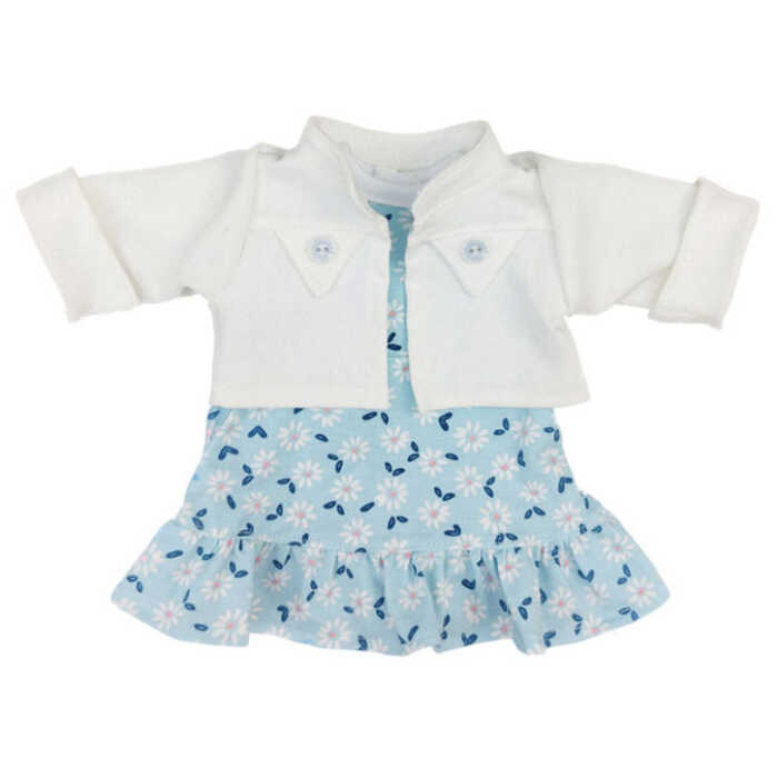Emil Schwenk Puppen ärmelloses Sommerkleid mit Jeansjacke Gr.32