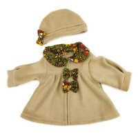 Emil Schwenk Puppen Fleece Mantel mit Mütze Gr.32