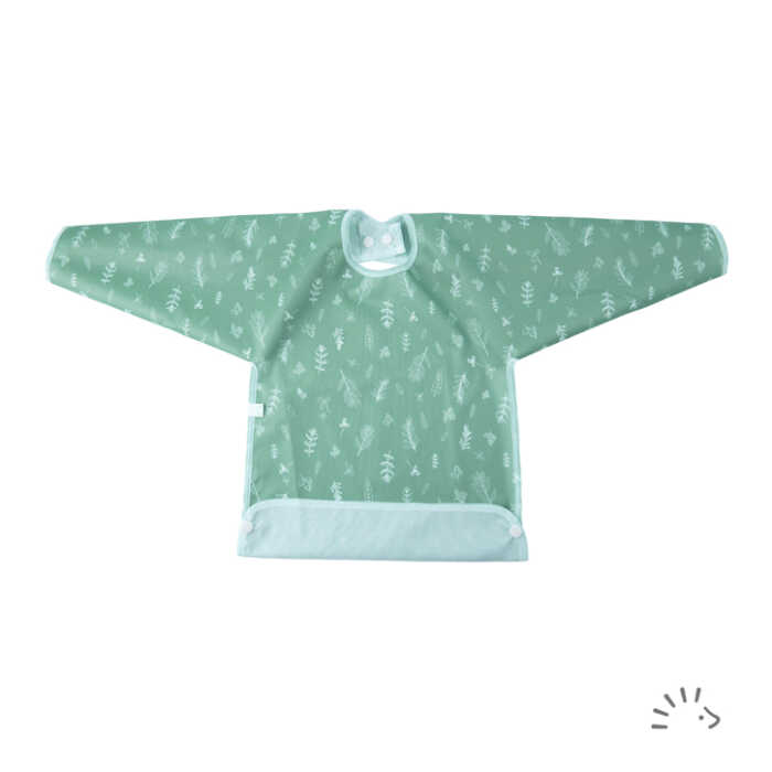 Popolini Baby Langarmlätzchen green leaves wasserfest Polyester