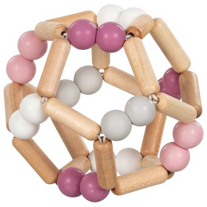 Goki Baby Greifling Elastik Ball, rosa 0+ Holz