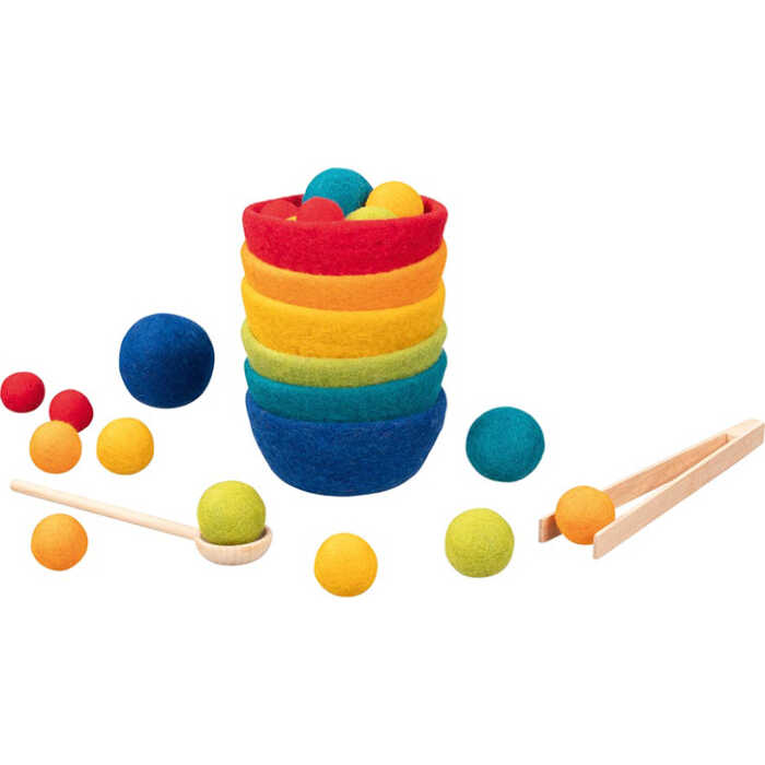 Goki Kinder Farbsortierspiele 3+ Holz,Wollfilz