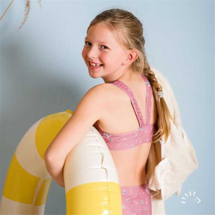 Iobio Kinder UV Bikini Oberteil Turtle Mauve Polyamid-Elasthan