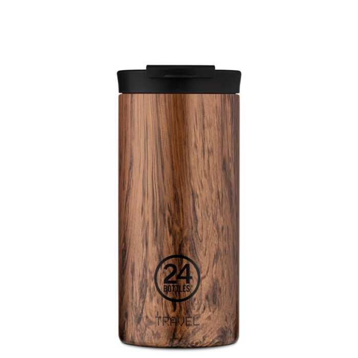 24bottles Travel Tumbler 600ml Sequoia Wood Isolierbecher