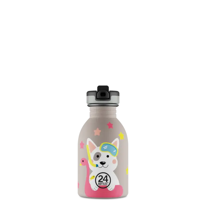 24bottles Urban Bottle 250ml Lucky Dog Trinkflasche mit Sport Lid aus Edelstahl