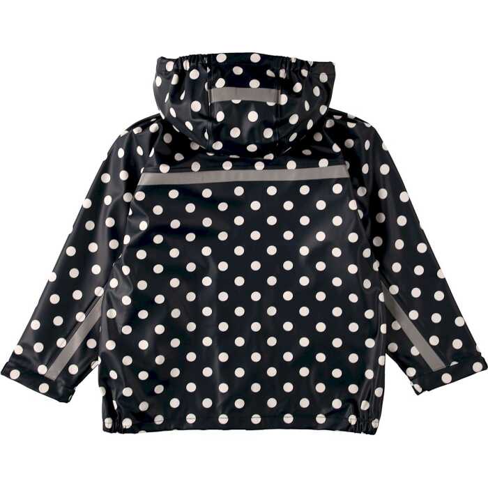 BMS SoftSkin Regenjacke marine+ weiße Punkte