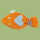 Pat & Patty Wärmekissen Fisch, Bio-Dinkelkorn orange
