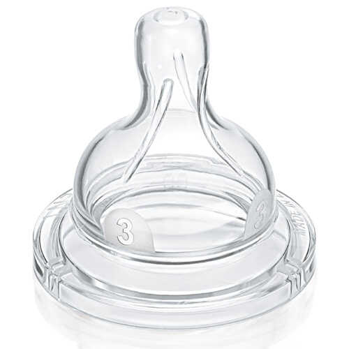 Philips Avent Classic-Sauger, 3-Loch für mittleren Nahrungsfluss, 2er Packung