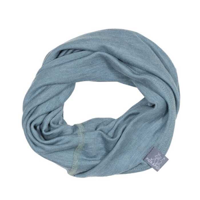 Pickapooh Strunzl, Wolle/Seide, sea green Gr.2 hellblau Schlauchschal