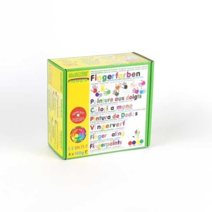 ökoNorm Fingerfarbe rot,gelb,grün,blau spiel gut  4x150g