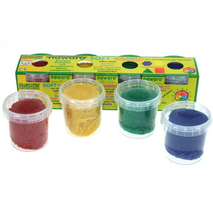 ökoNorm Kinder Soft-Knete  rot,gelb,grün,blau 4x150g