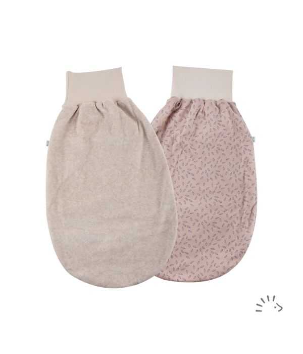 Popolini Strampelsack wendbar Frühchen Nicki GOTS beige melange