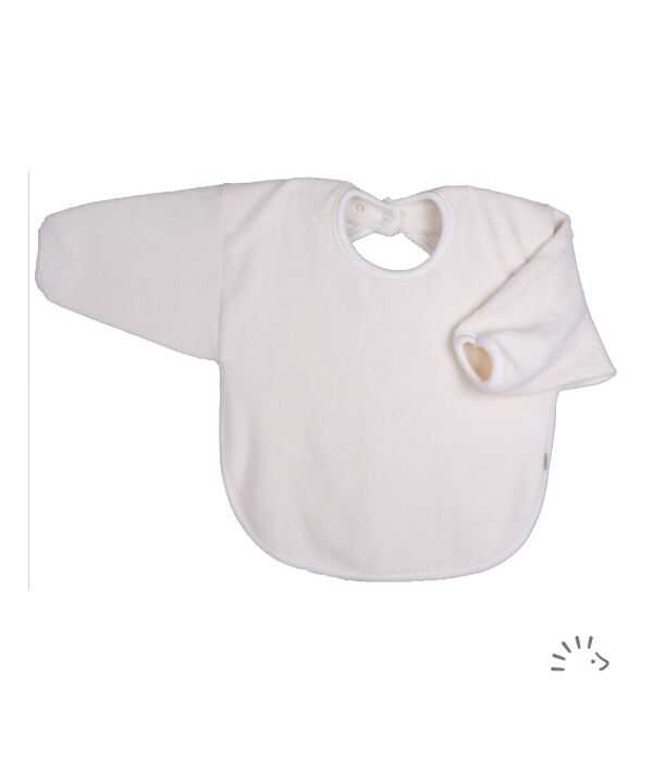 Popolini Baby Langarmlätzchen Frottee Organict GOTS ecru
