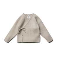 Puri Baby Kimono Rippenstrick Bio Baumwolle / Schurwolle GOTS