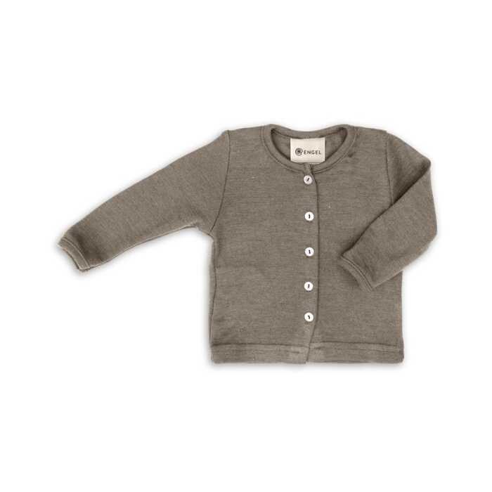 Engel Baby Cardigan Wolle kbT/Seide walnuss 50/56