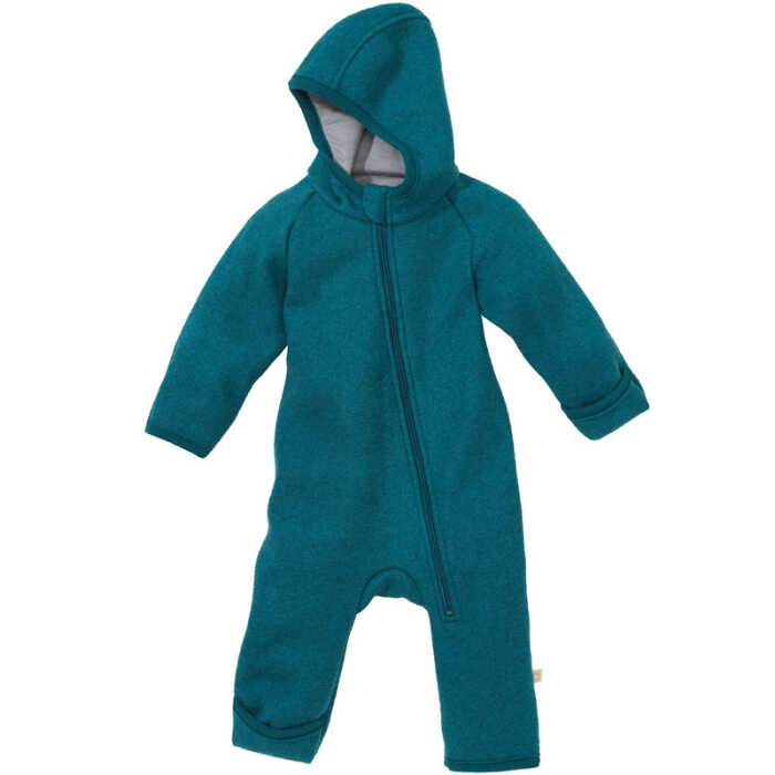 Disana Kinder Zipp-Overall 74/80 Pacific mit Reißverschluß Schurwolle kbT