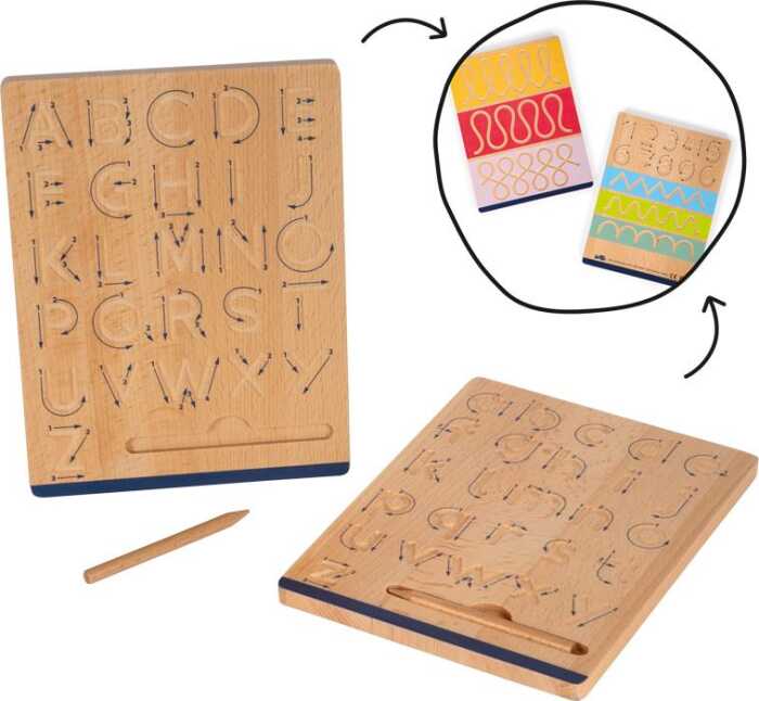 small foot Schreibtafel Set "Educate" Lernset Holz 5+