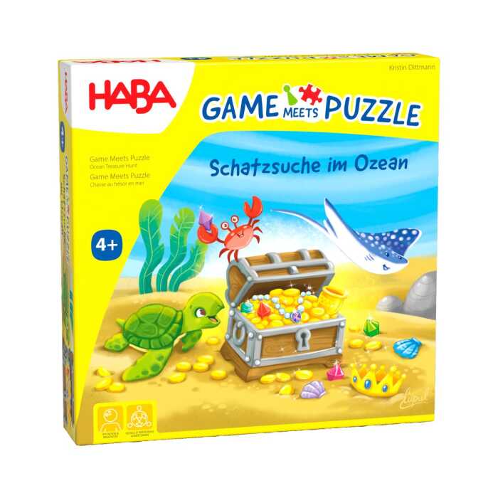 Haba Spiel mit Puzzle Schatzschuhe Kinderspiel ab 3+