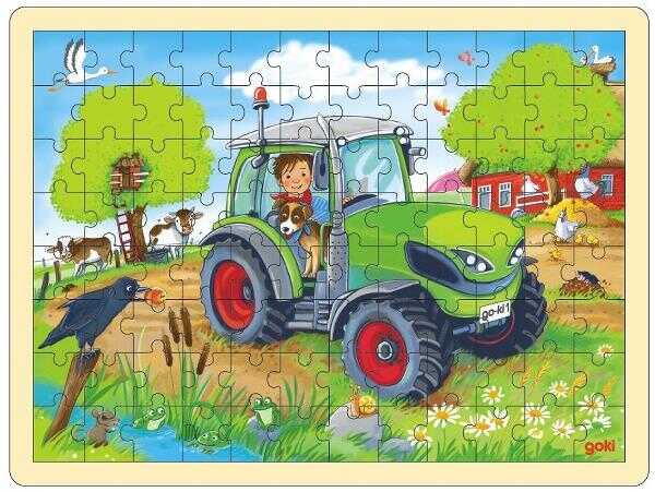 Goki Einlegepuzzle Traktor 3+ Holz