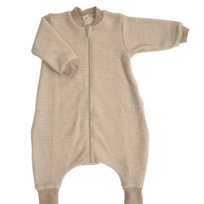 Lilano Kinder Schlafsack mit Füßen 86/92 sand aus Wollfrottee  kbT