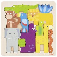 Goki Einlegepuzzle Safari 3+ Holz 21x21cm