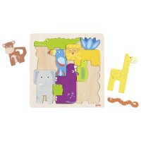 Goki Einlegepuzzle Safari 3+ Holz 21x21cm